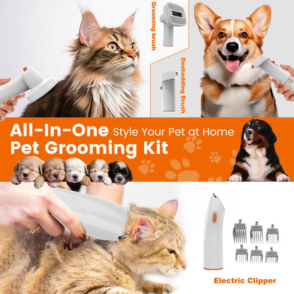 All-in-One Pet Grooming Vacuum Kit