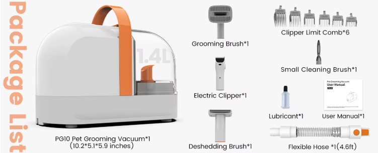 All-in-One Pet Grooming Vacuum Kit